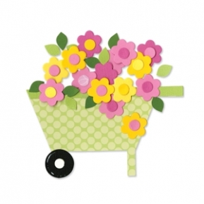 Ножи Bigz Die - Wheelbarrow & Flowers by Dena Designs, Sizzix 657698